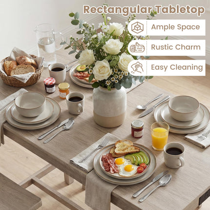 Dreamade 4-Piece Counter Height Dining Table Set with Power Outlet