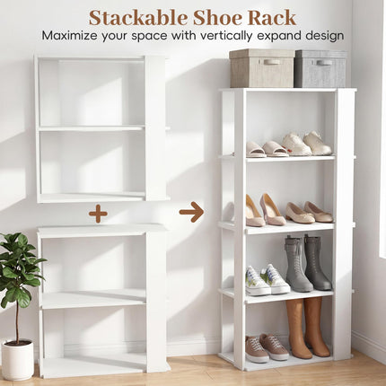 Dreamade 3-Tier Stackable Shoe Organizer with Anti-Tipping Device (1/2)