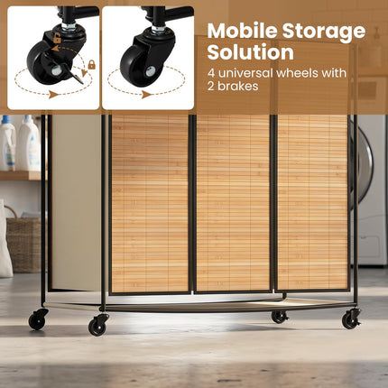 Dreamade Laundry Hamper Sorter 3 Section with Lid