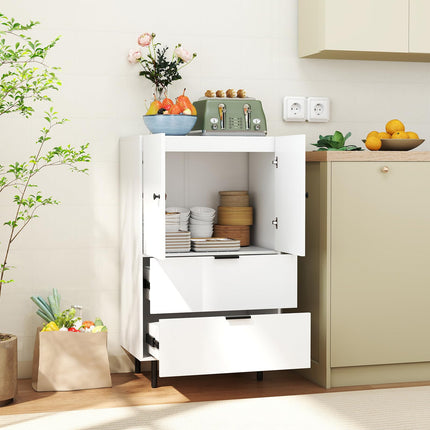 Dreamade 2-Door Narrow Storage Sideboard Buffet Cabinet with Drawers