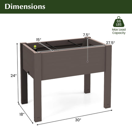 Dreamade Raised Garden Bed with Legs, Self-Watering Planter Box with Water Level Indicator