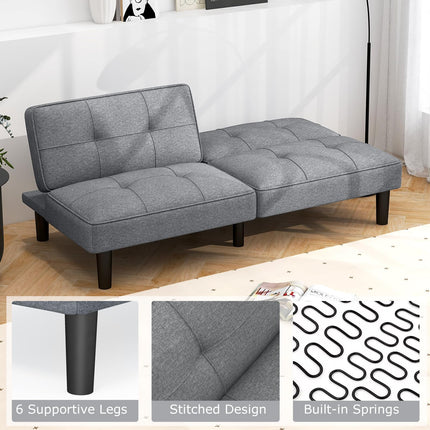 Dreamade Convertible Futon Sofa Bed, Upholstered Folding Recliner