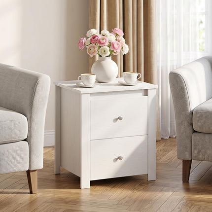 Dreamade 21" Wooden Nightstand with 2 Drawers (1/2)
