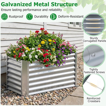 Dreamade 4 x 2 x 2 FT Galvanized Raised Garden Bed (1/2)