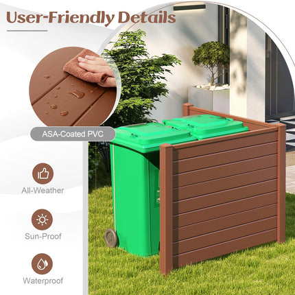 Dreamade Air Conditioner Fence 2/4 Panels - 48''W x 36''H Outdoor Privacy Screen Trash Can Enclosure with 3 Stakes