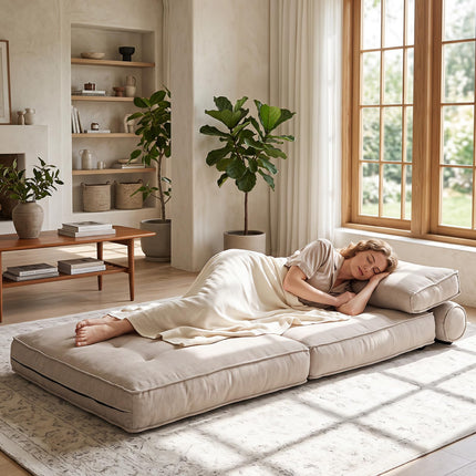 Dreamade 3-in-1 Folding Sofa Bed with Bolster & Pillow