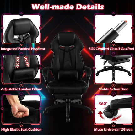 Dreamade Gaming Chair with Footrest for Adults