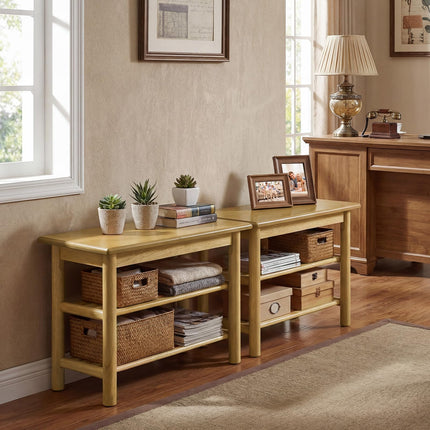 Dreamade 3-Tier Entryway Shoe Rack Bench with Slat Shelves (12 x 24 x 17 Inches)