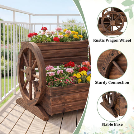 Dreamade Garden Planter with Drainage Holes & Wheels for Flowers Herbs Vegetables