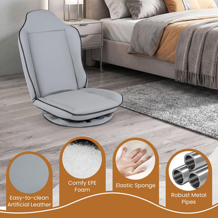 Dreamade 360° Gaming Chair Foldable Reclining Lounge Chair with Padded Seat Cushion