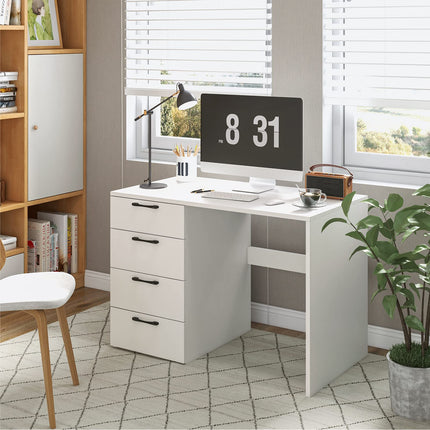 Dreamade Computer Desk with 4 Large Drawers