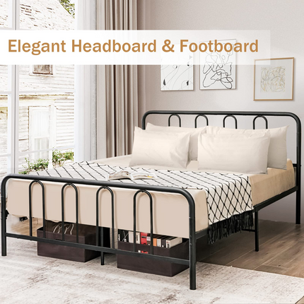Dreamade Full Size Metal Bed Frame, Modern Bed Frame