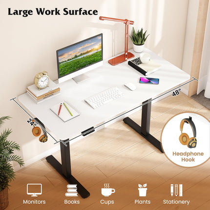 Dreamade Electric Standing Desk 48" x 24" Height Adjustable Sit Stand Computer Workstation