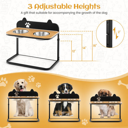 Dreamade Elevated Dog Bowls Stand - Raised Pets Cats Feeding Station