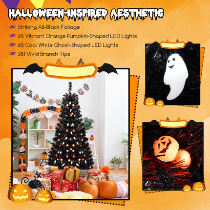 Dreamade 4.5 FT Pre-Lit Halloween Tree with 6 Lighting Modes with Spooky Music Sync
