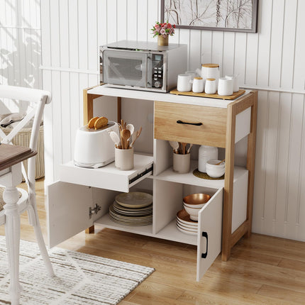 Dreamade Buffet Sideboard with Pull-Out Shelf