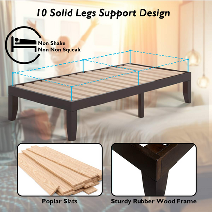 Solid Wood Platform Bed Frame - Dreamade