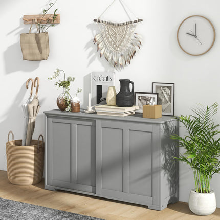 Dreamade Buffet Cabinet with Storage, Coffee Bar Wine Cabinet, Farmhouse Sideboard w/Sliding Door