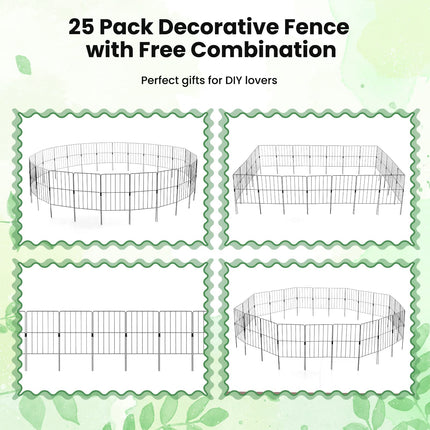Dreamade Decorative Garden Fence 25 Panels