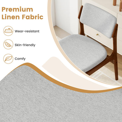 Dreamade Modern Padded Dining Chairs with Rubber Wood Legs Set of 2/4