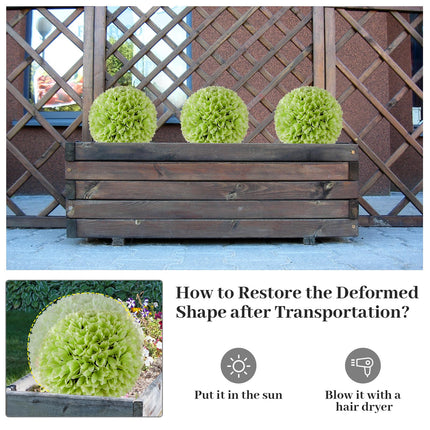 Dreamade 11 Inch Topiary Balls Artificial Outdoor Set of 2, Faux Boxwood Ball, Fake Plant Sphere