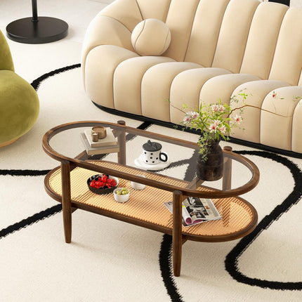Boho Rattan Coffee Table - Dreamade