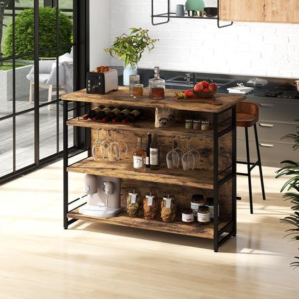 4 Tier Liquor Bar Table with Footrest - Dreamade