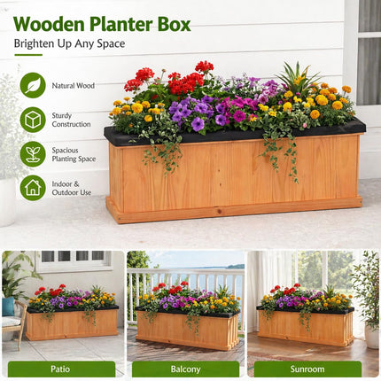 Dreamade Raised Garden Bed with 3 Drainage Holes (44"x10"x12")