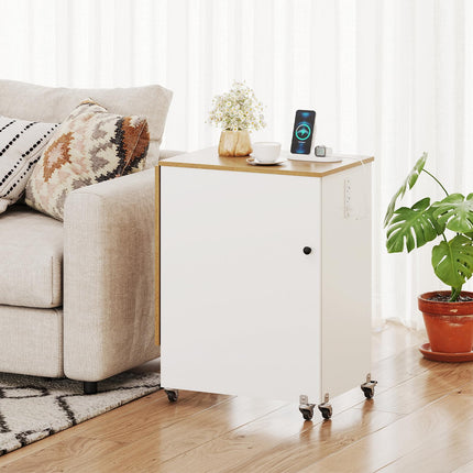 Dreamade Folding Sewing Table with Charging Station