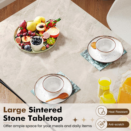Dreamade Dining Table with Large Faux Marble Tabletop