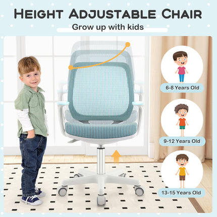 Dreamade Kids Desk Chair, Children Armrest Computer Chair with Sit-Lock Wheels