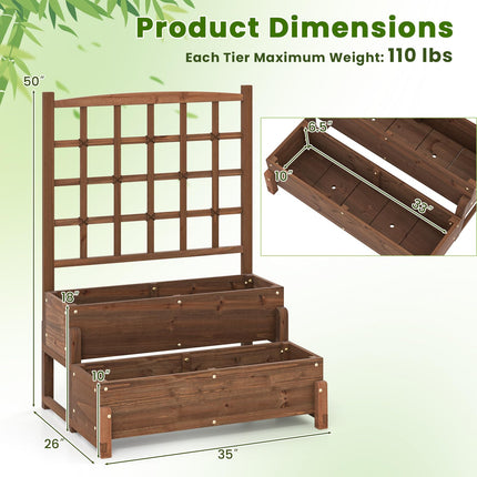 Dreamade Raised Garden Bed with Legs and Trellis