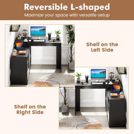 Dreamade 48" Reversible L-Shaped Computer Desk