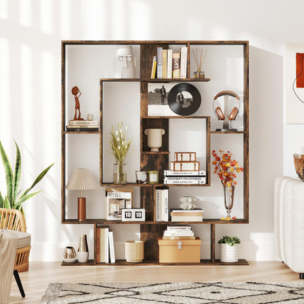 Dreamade 7-Tier Geometric Bookshelf