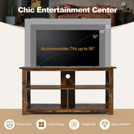 Dreamade TV Stand for Bedroom, TV Cabinet for TV Up to 55"