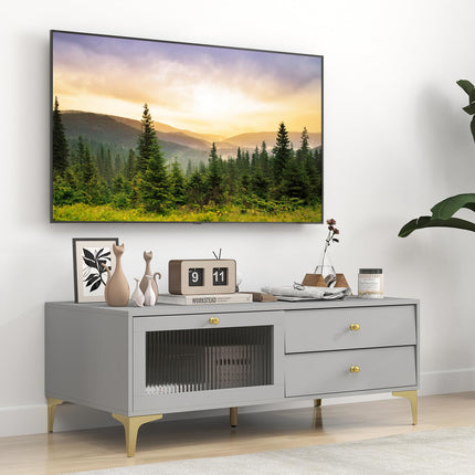 Dreamade TV Stand for TVs up to 55”, Entertainment Center with Storage Drawers