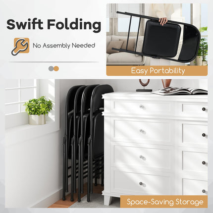 Dreamade Portable Party Chairs with Metal Frame