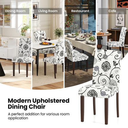 Dreamade Tufted Dining Chairs Set of 2/4 Upholstered Kitchen Chairs w/Padded Seat & High Backrest