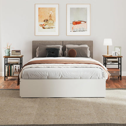 Dreamade 3-Tier Side Table with Adjustable Mesh Shelf