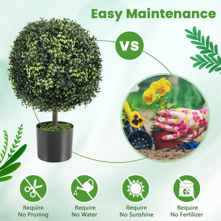 Dreamade 22" Artificial Boxwood Topiary Ball Tree