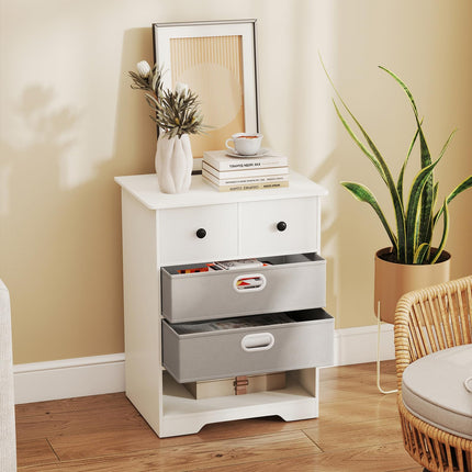 Dreamade Nightstand with 4 Storage Drawers