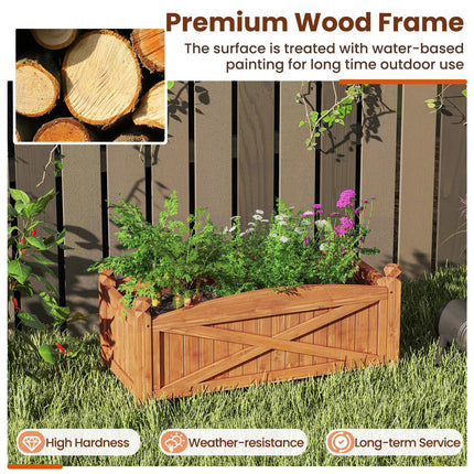 Dreamade Rectangular Garden Bed for Vegetables Flower Herb Fruit