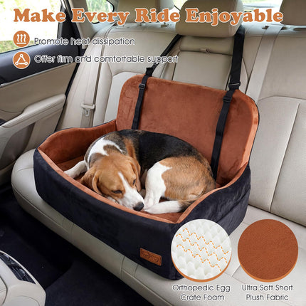 Dreamade Orthopedic Dog Car Seat for Medium Dogs up to 55 lbs (32'' x 21'' x 18'')
