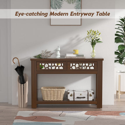 Dreamade 2-Tier Console Table with Drawers