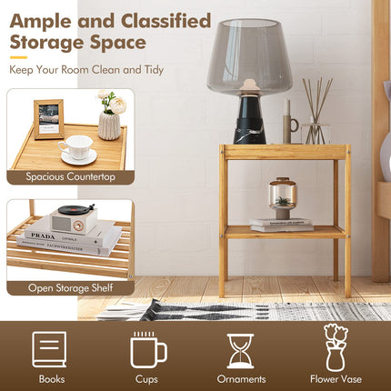 Dreamade Bamboo Nightstands Set of 2