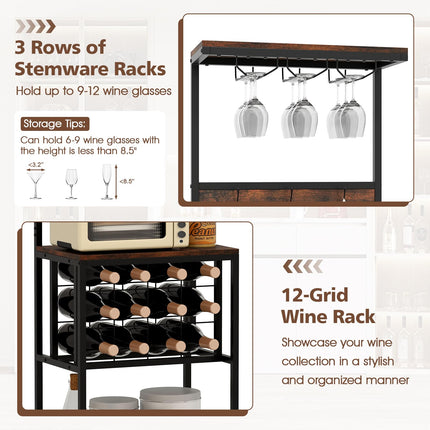 Dreamade Tall Wine Rack Freestanding Floor