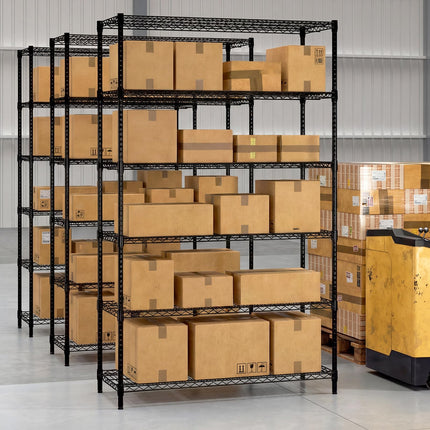 Dreamade 6-Tier Metal Storage Shelving Unit with V-Shaped Wire Rack for Home Garage