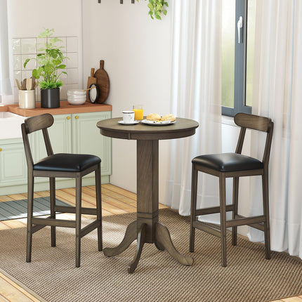 Dreamade 3 Pieces Wood Bar Table Set for 2