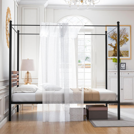 Dreamade Queen/Full/Twin Size Metal Canopy Bed Frame