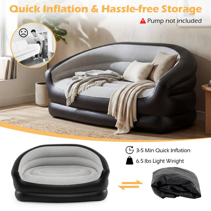 Dreamade Inflatable Loveseat Couch Portable & Foldable 2-Seater Air Sofa(1/2)